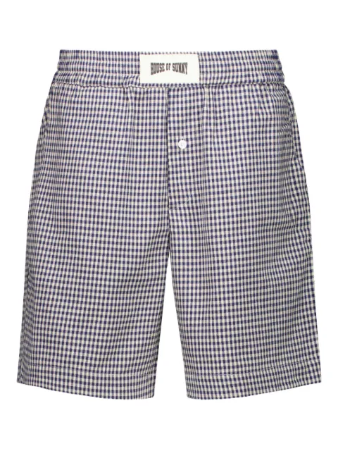 House of Sunny gingham-pattern short