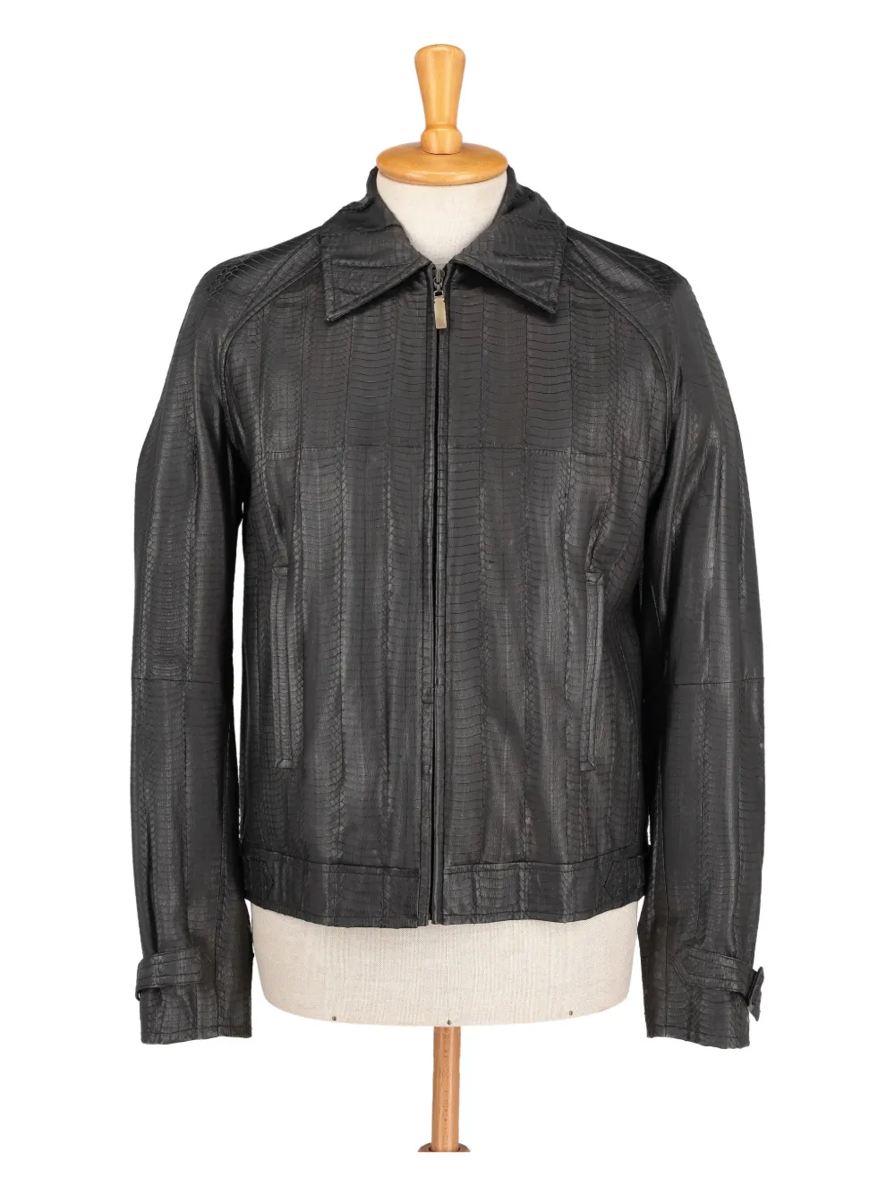 Larusmiani zip-up leather jacket | Black | Image 1