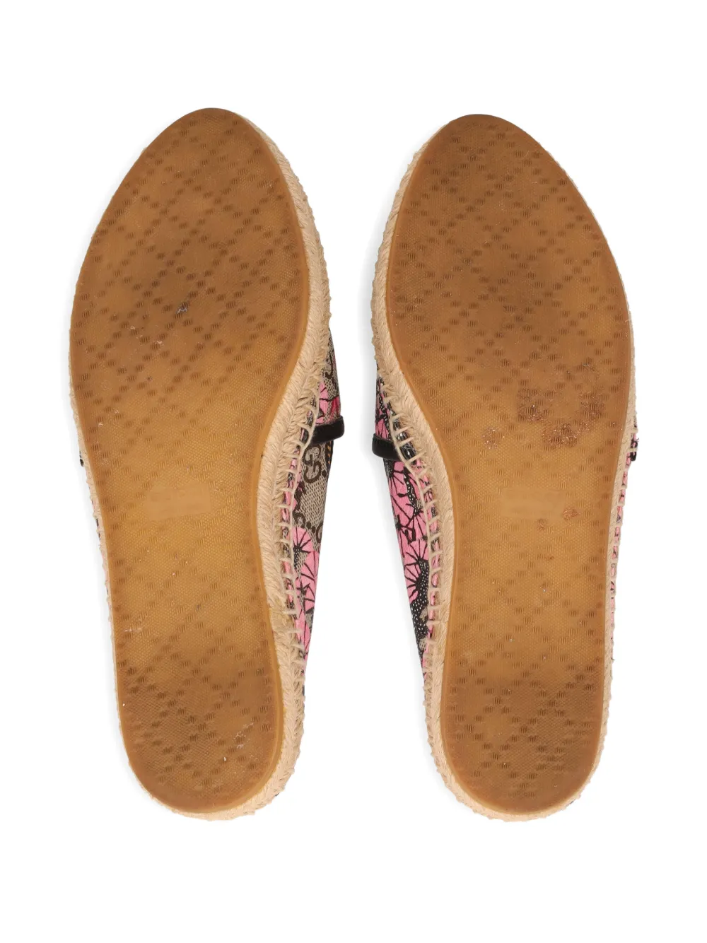 Pre-owned Gucci Floral Tiger-print Espadrilles In Neutral