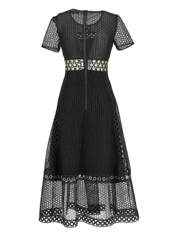 maje lace dress Short dress with lace trim