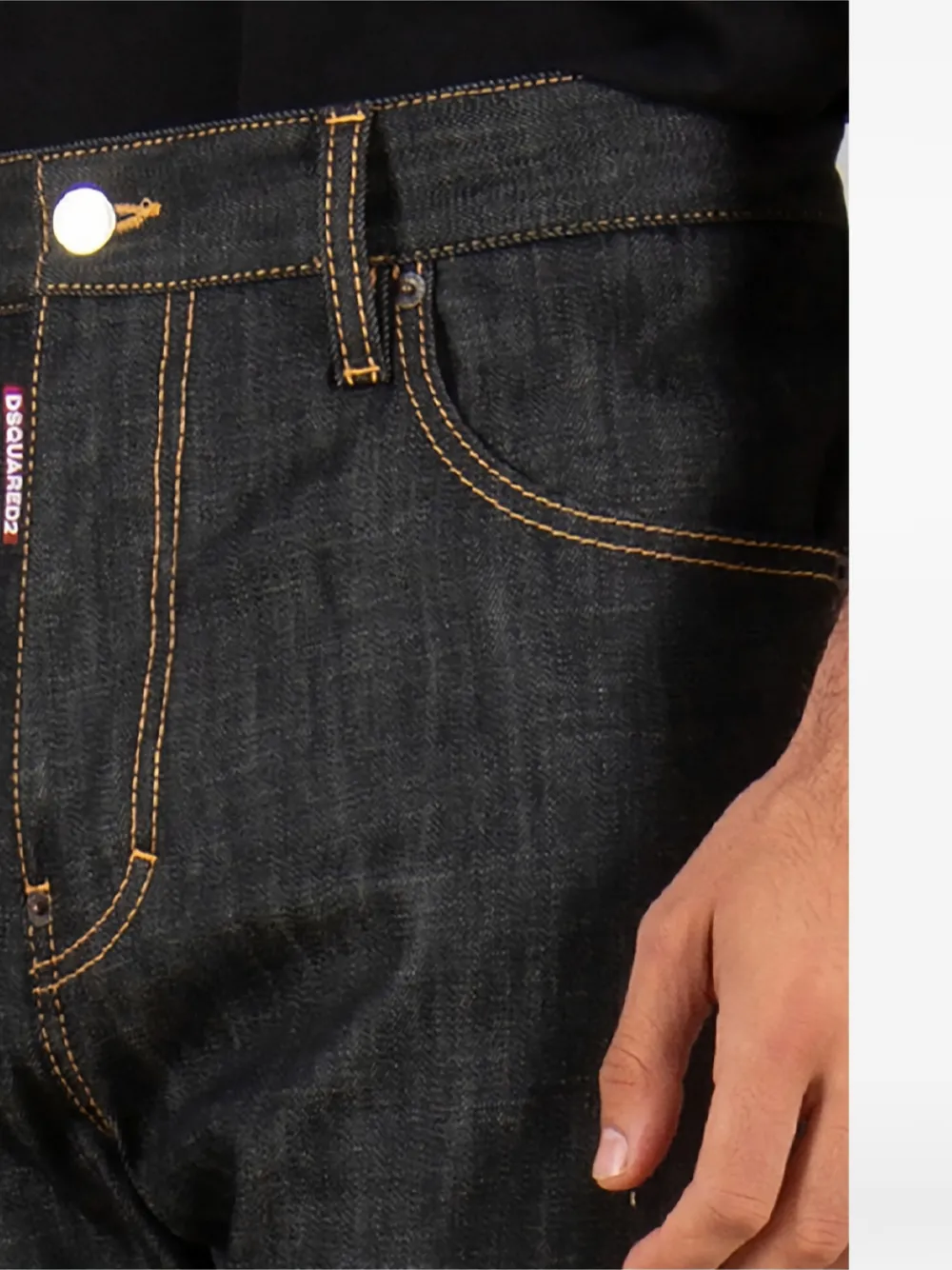 DSQUARED2 topstitching trousers - Zwart