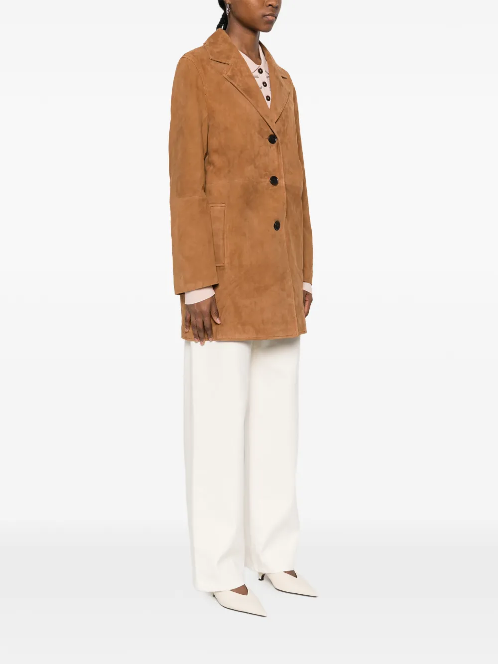  Arma Joni Suede Coat - Brown 