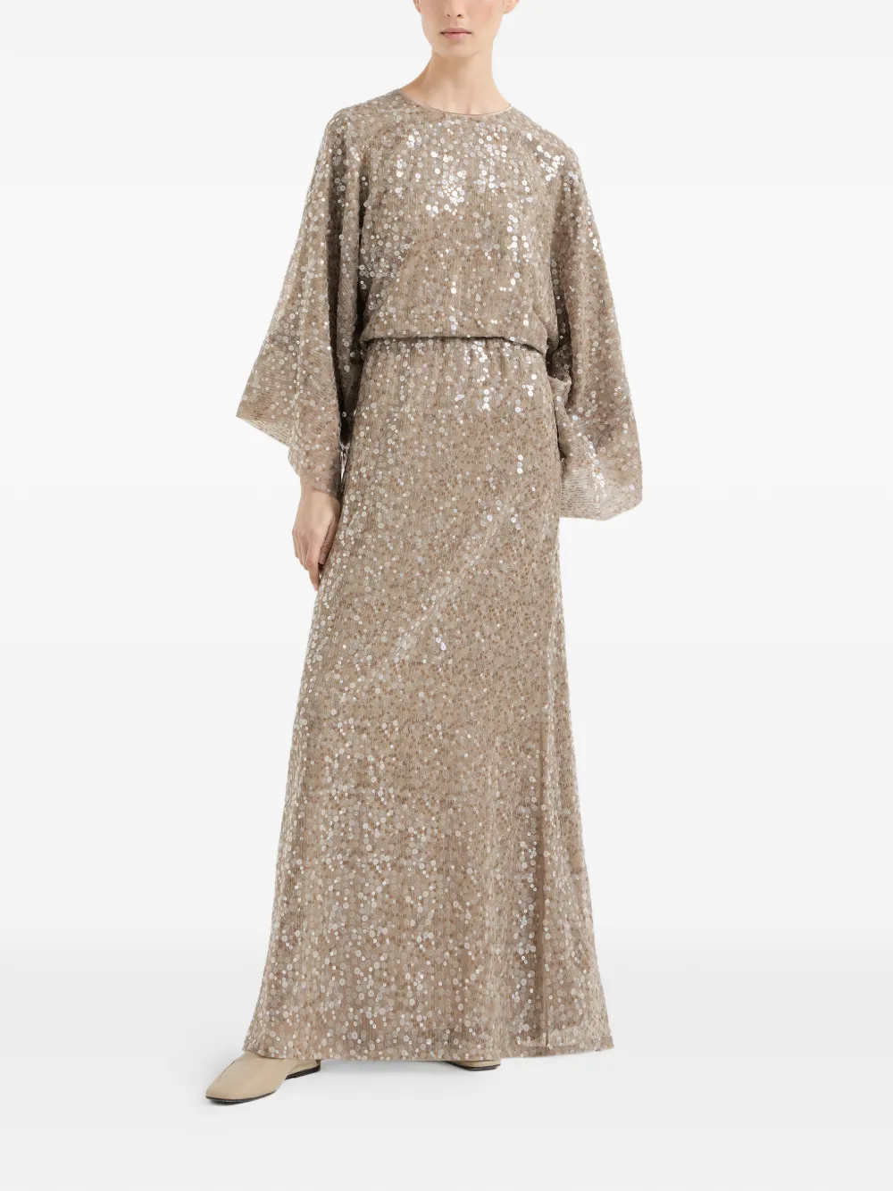 Sequin-Embellishment Maxi Dress