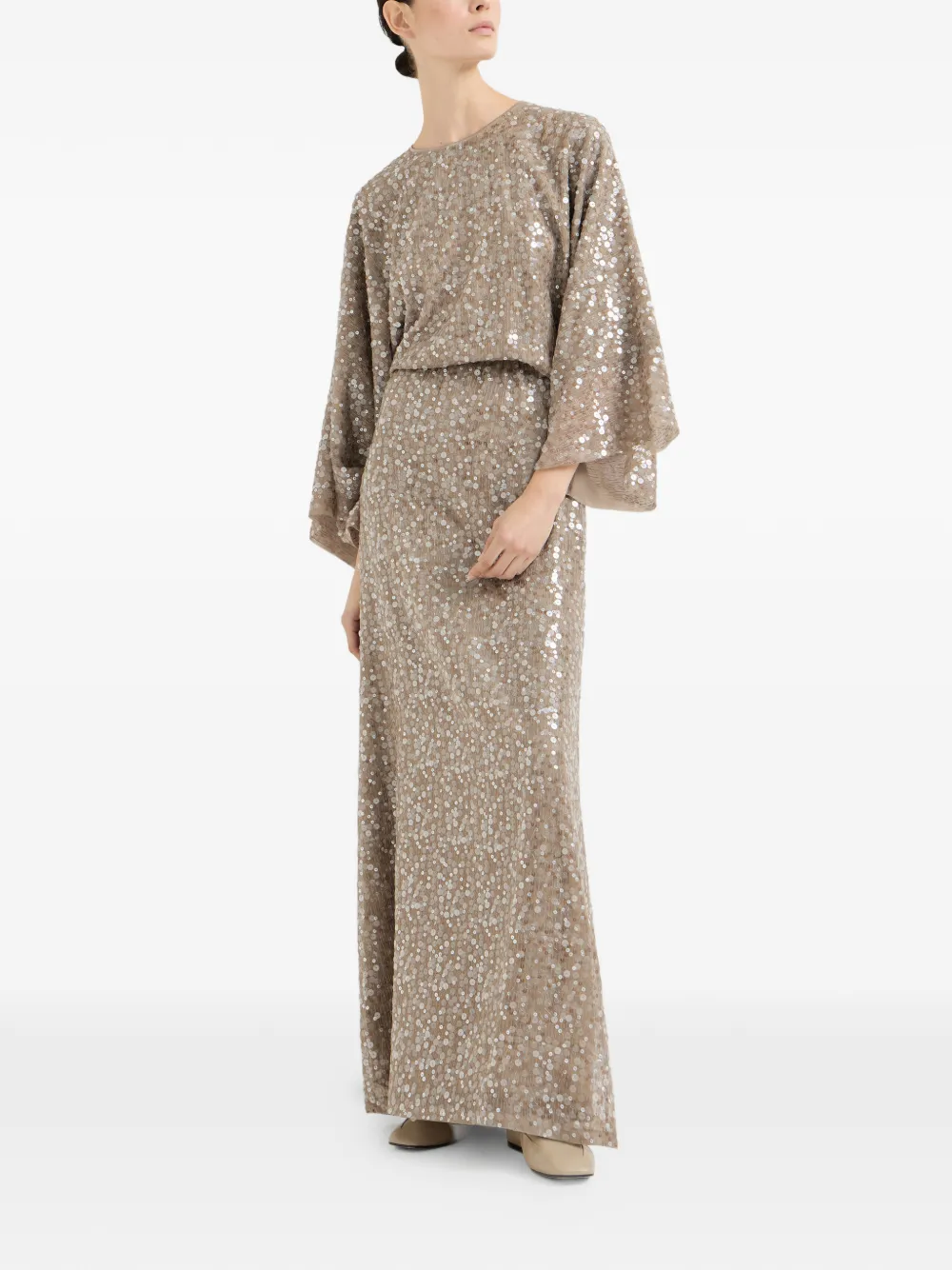 Sequin-Embellishment Maxi Dress