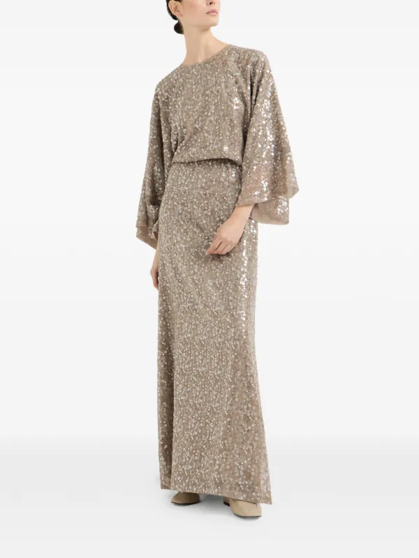 brunello cucinelli maxi dress Brunello Cucinelli White Maxi Dress