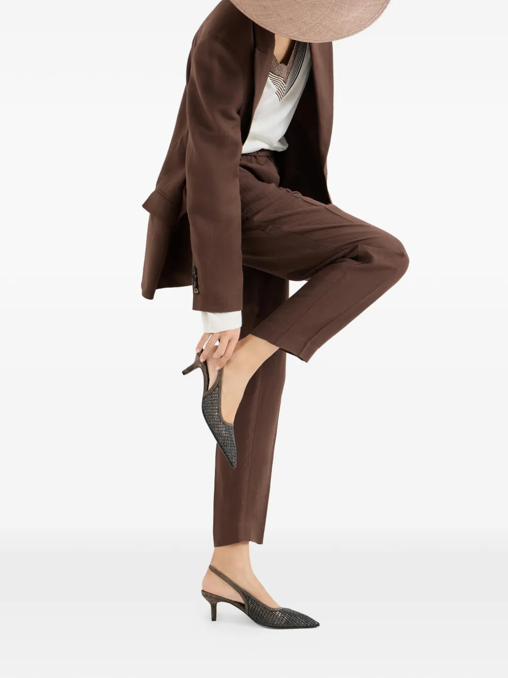 Brunello Cucinelli Slingback pumps Bruin