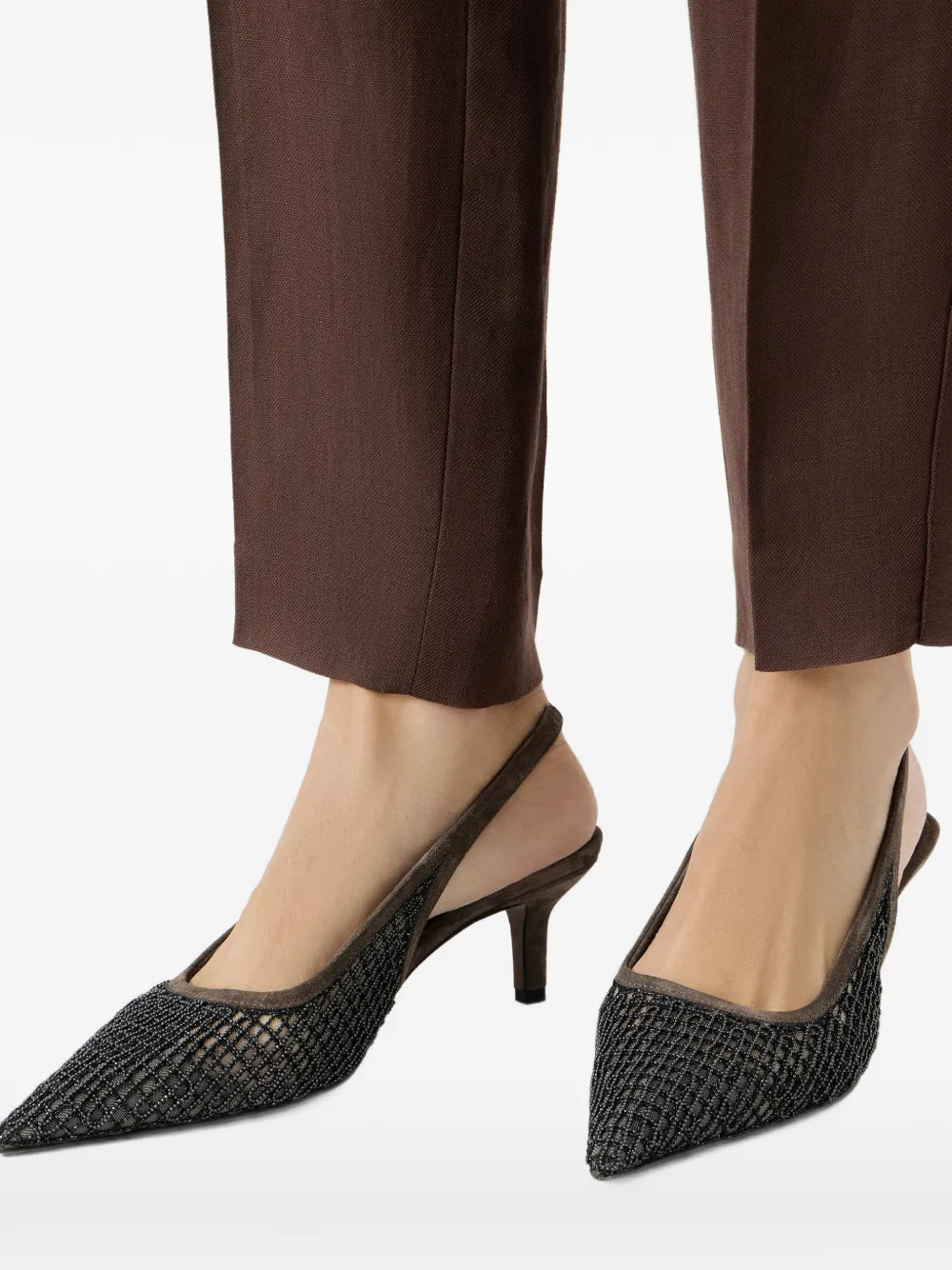 Brunello Cucinelli Slingback pumps Bruin