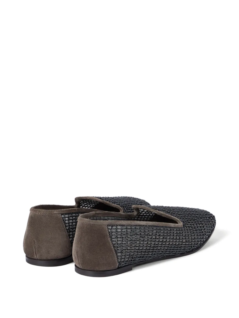 Brunello Cucinelli Precious loafers met borduurwerk Bruin