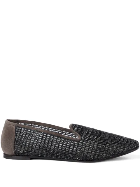 Brunello Cucinelli mocasines con detalle de cadena Monili