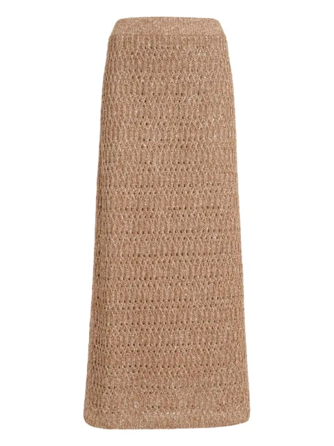 Brunello Cucinelli dazzling-braids maxi skirt