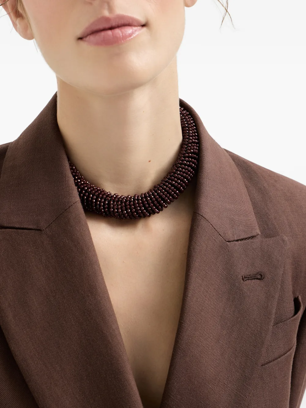  Brunello Cucinelli Gargantilla Ajustable - Rojo 