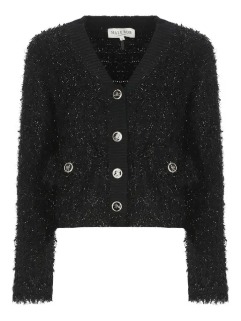 Hale Bob logo-detail bouclé-fabric cardigan