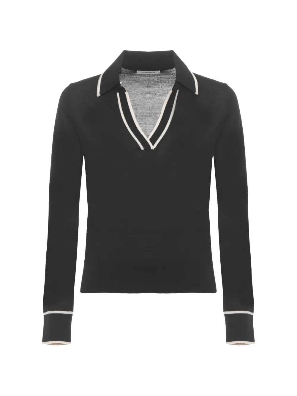 Kangra contrasting-trim polo top - Nero