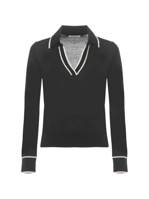 Kangra contrasting-trim polo top