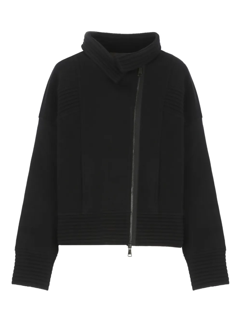 D Exterior Zip-fastening Jacket In Black