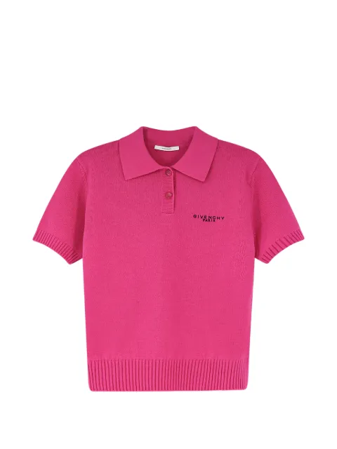 Givenchy logo-embroidered polo top