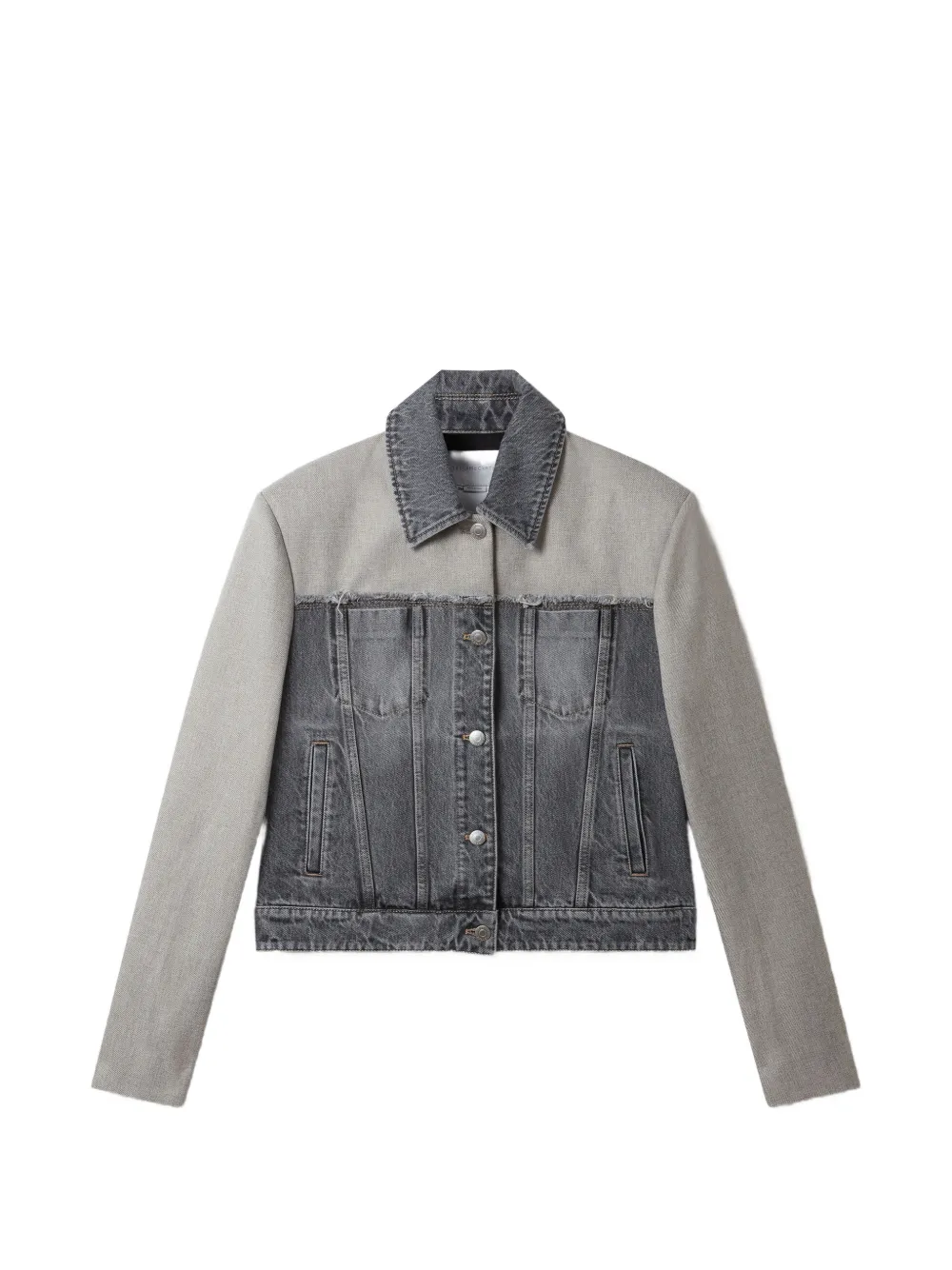 Stella McCartney frayed panelled jacket - Grigio