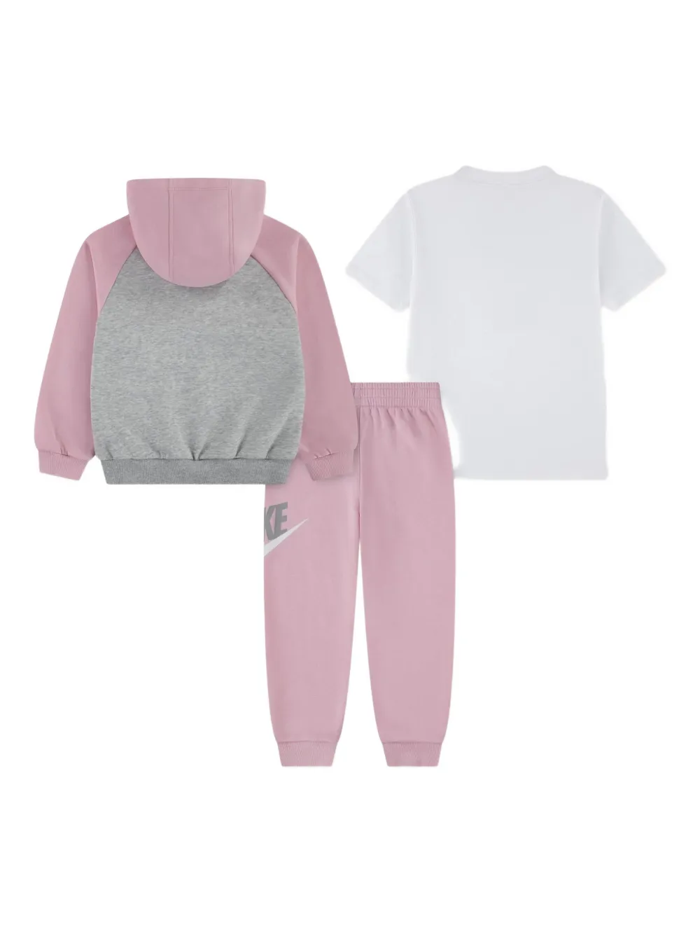 Nike Kids logo-detail tracksuit (set of three) Roze