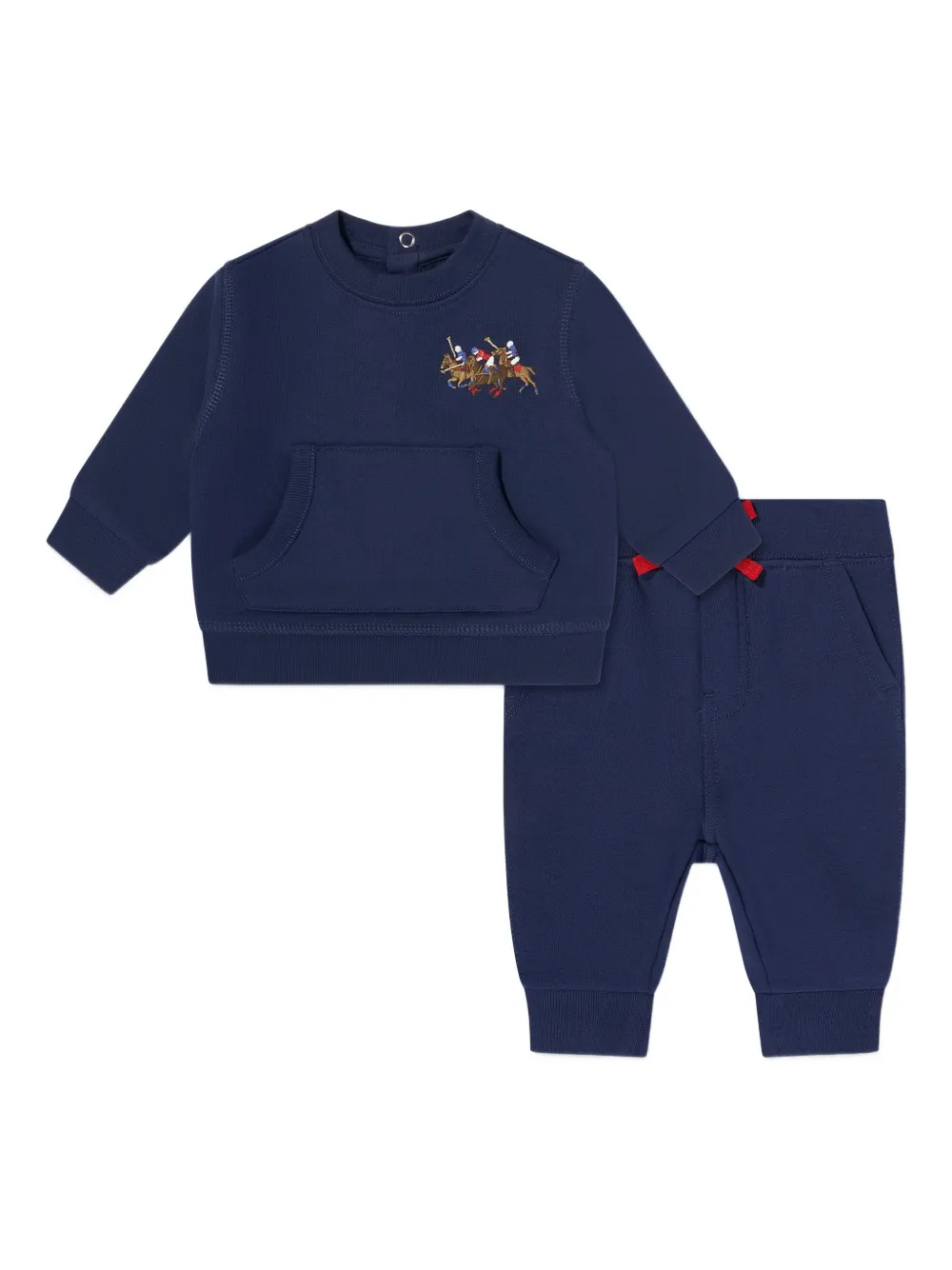 POLO RALPH LAUREN KIDS embroidery pocket tracksuit - Blu