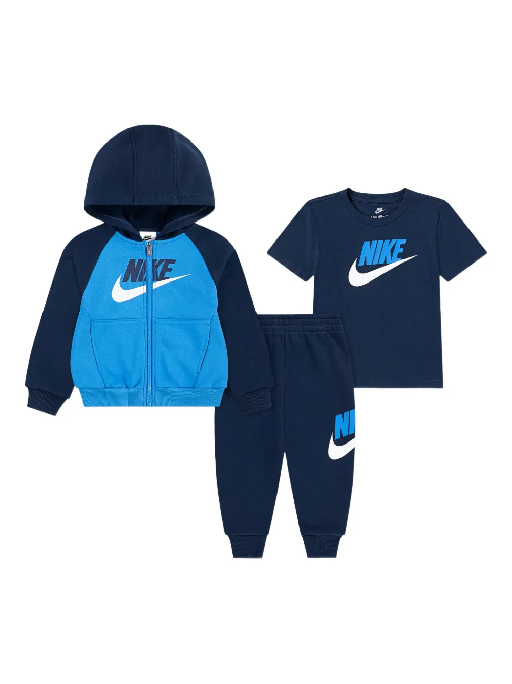 Nike Kids logo-detail tracksuit (set of three) - Blu