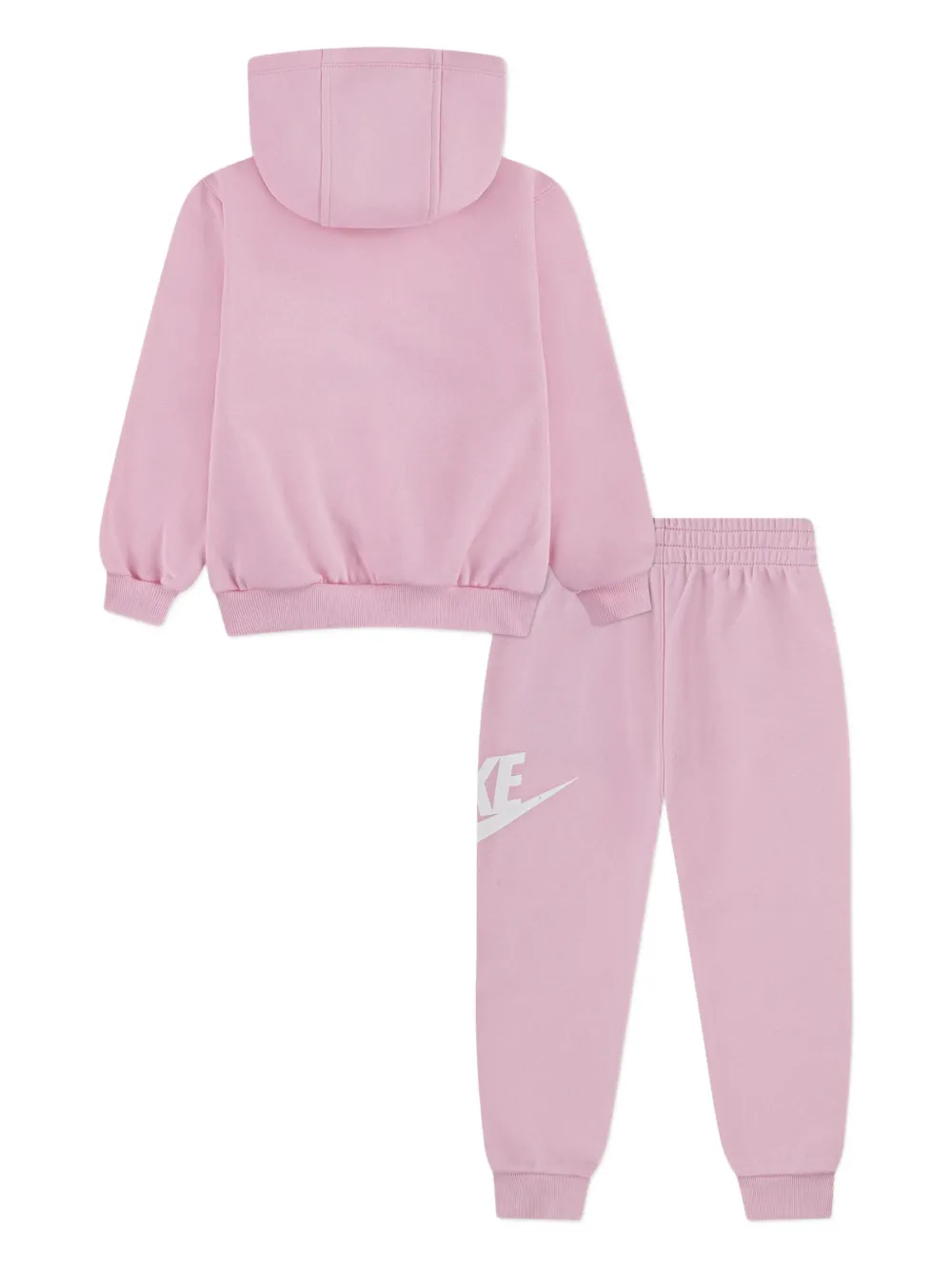 Nike Kids logo-detail hooded tracksuit Roze