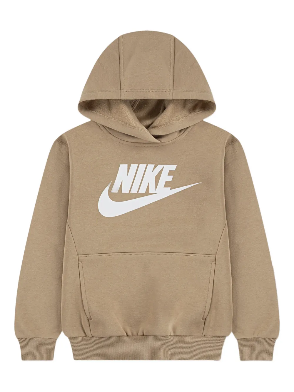 Nike Kids logo-detail hooded tracksuit Beige