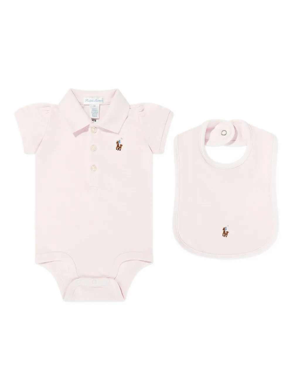 POLO RALPH LAUREN KIDS polo embroidered babywear - Rosa