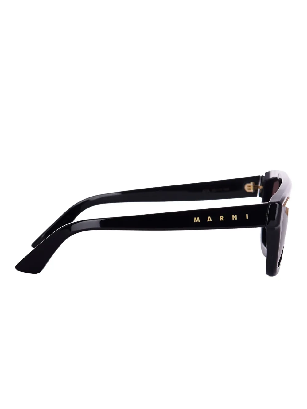 Marni Eyewear Zonnebril met rechthoekig montuur Zwart