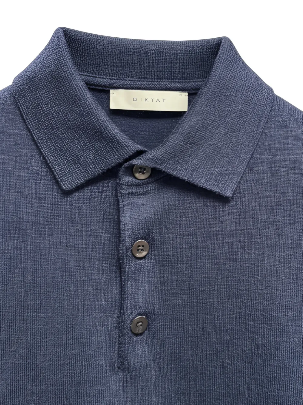 Diktat Buttoned Polo Shirt In Blue