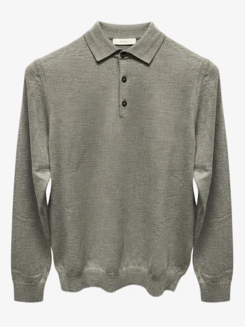 DIKTAT buttoned long-sleeve polo shirt