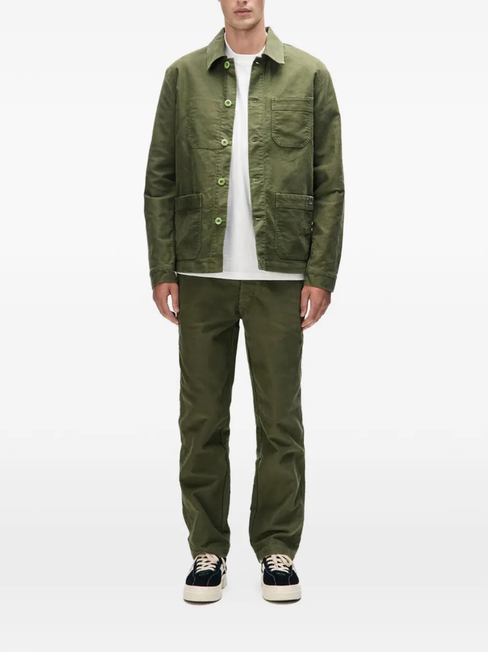 Deus Ex Machina Button Patch-detail Jacket In Green