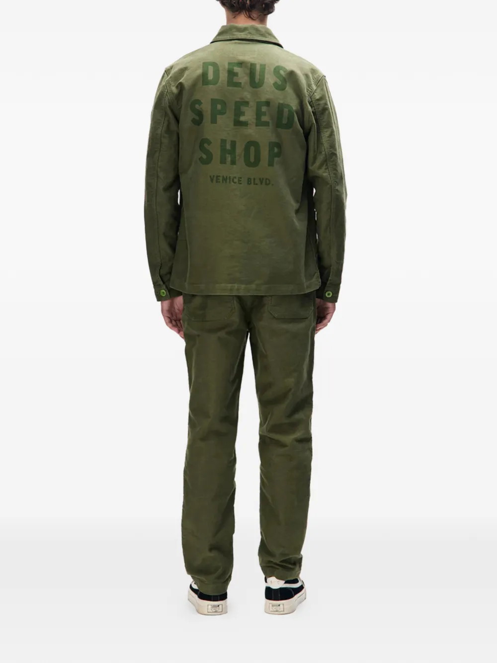 Deus Ex Machina Button Patch-detail Jacket In Green