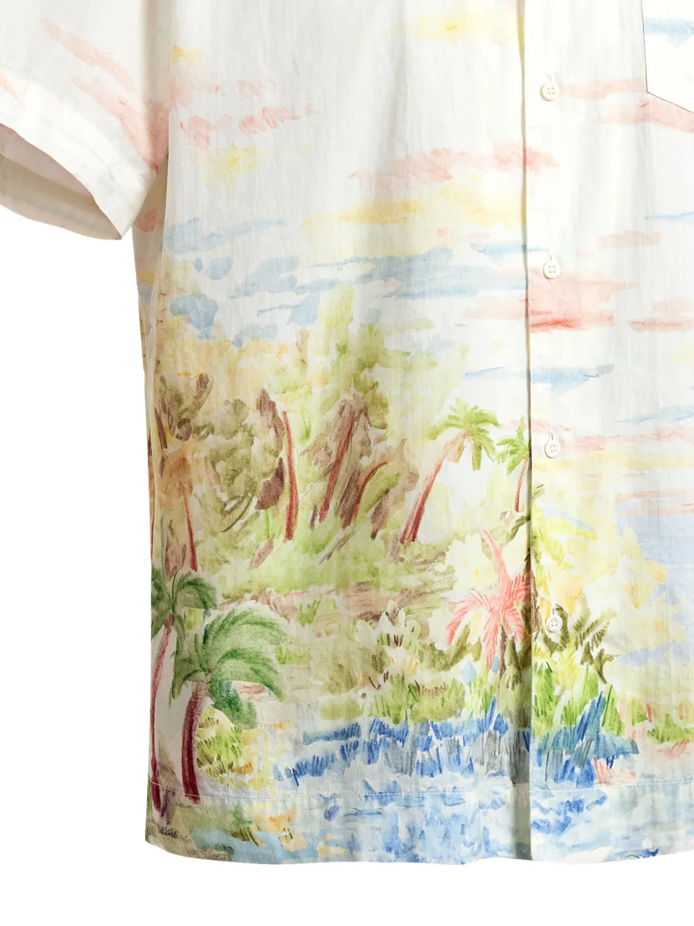 Dean Edmonds Pocket Print Shirt In White