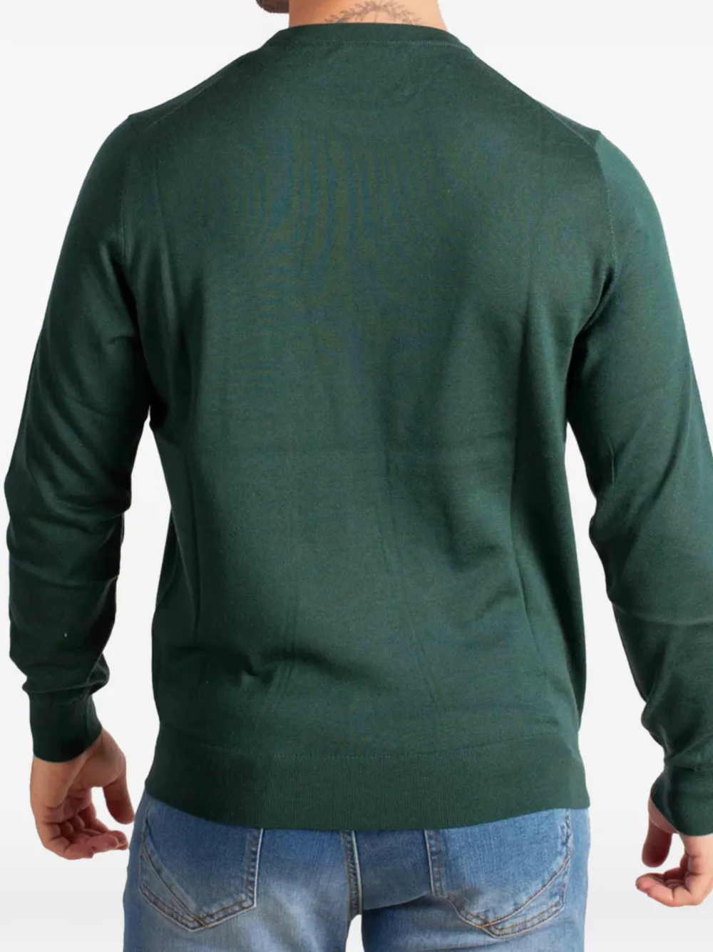 Mc2 Saint Barth Crew-neck Long-sleeve Sweater In Green