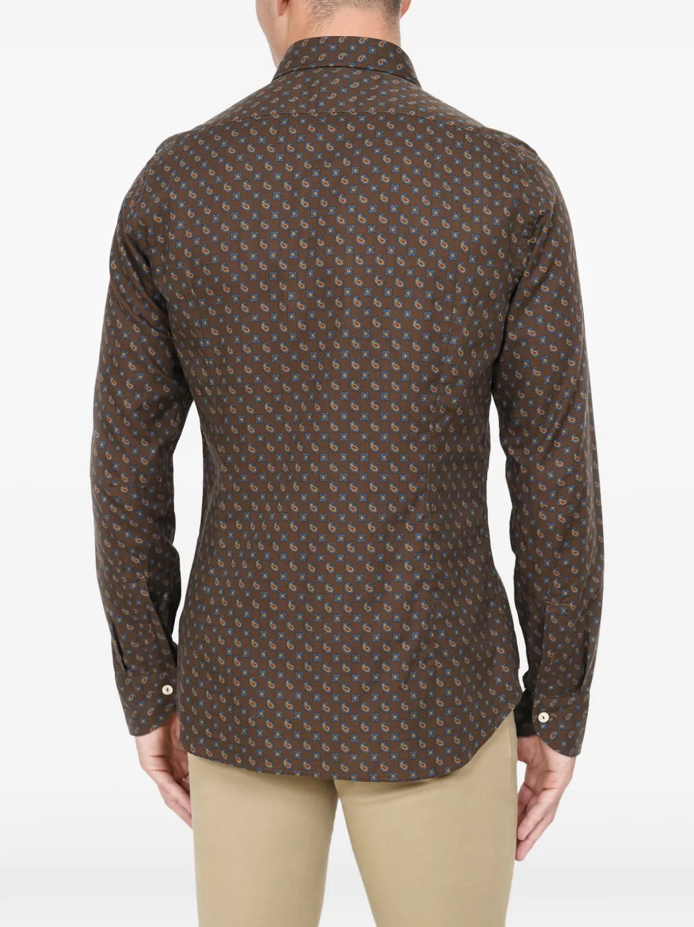 Tintoria Mattei Paisley-print Shirt In Brown