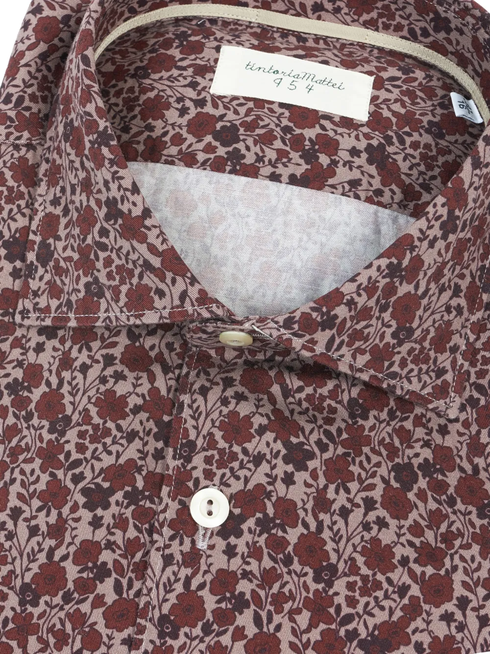 Tintoria Mattei Floral-print Shirt In Brown