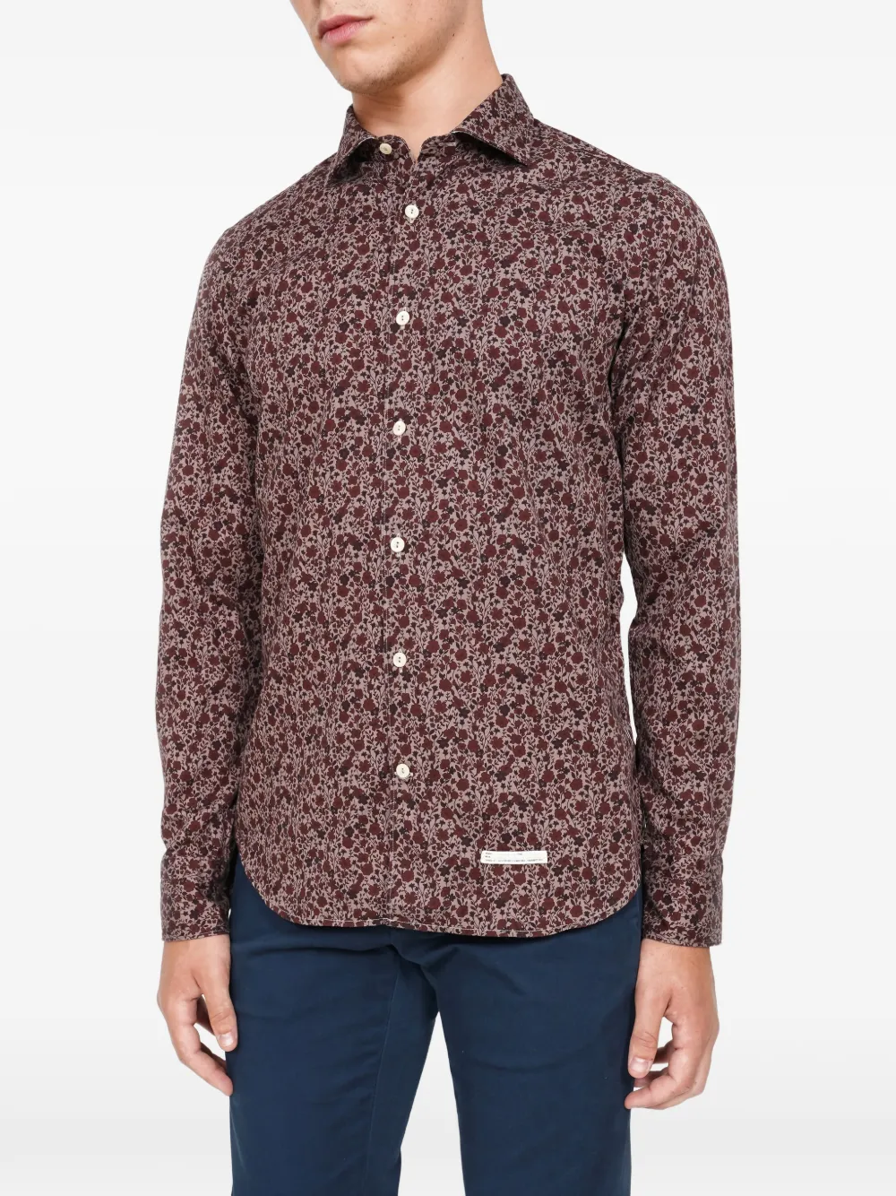 Tintoria Mattei floral-print shirt - Roze