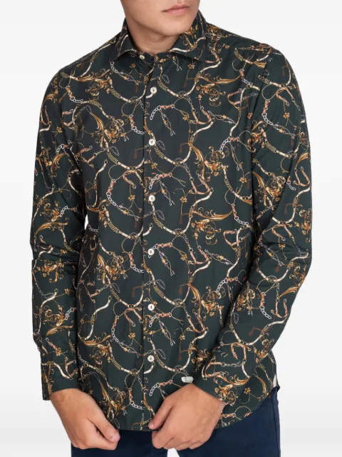 Tintoria Mattei camisa con cadenas estampadas