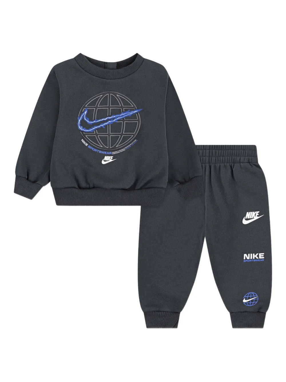 Nike Kids graphic-print tracksuit - Grigio