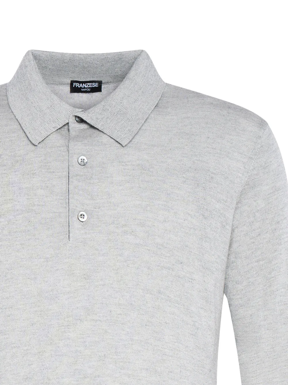 FRANZESE COLLECTION Geribbeld poloshirt Grijs