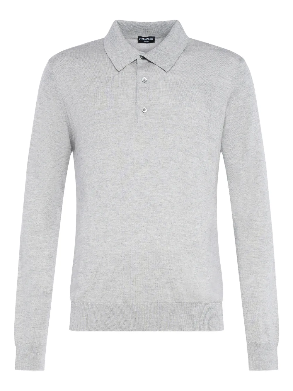 FRANZESE COLLECTION playera tipo polo tejida de canalé | gris | Image 1