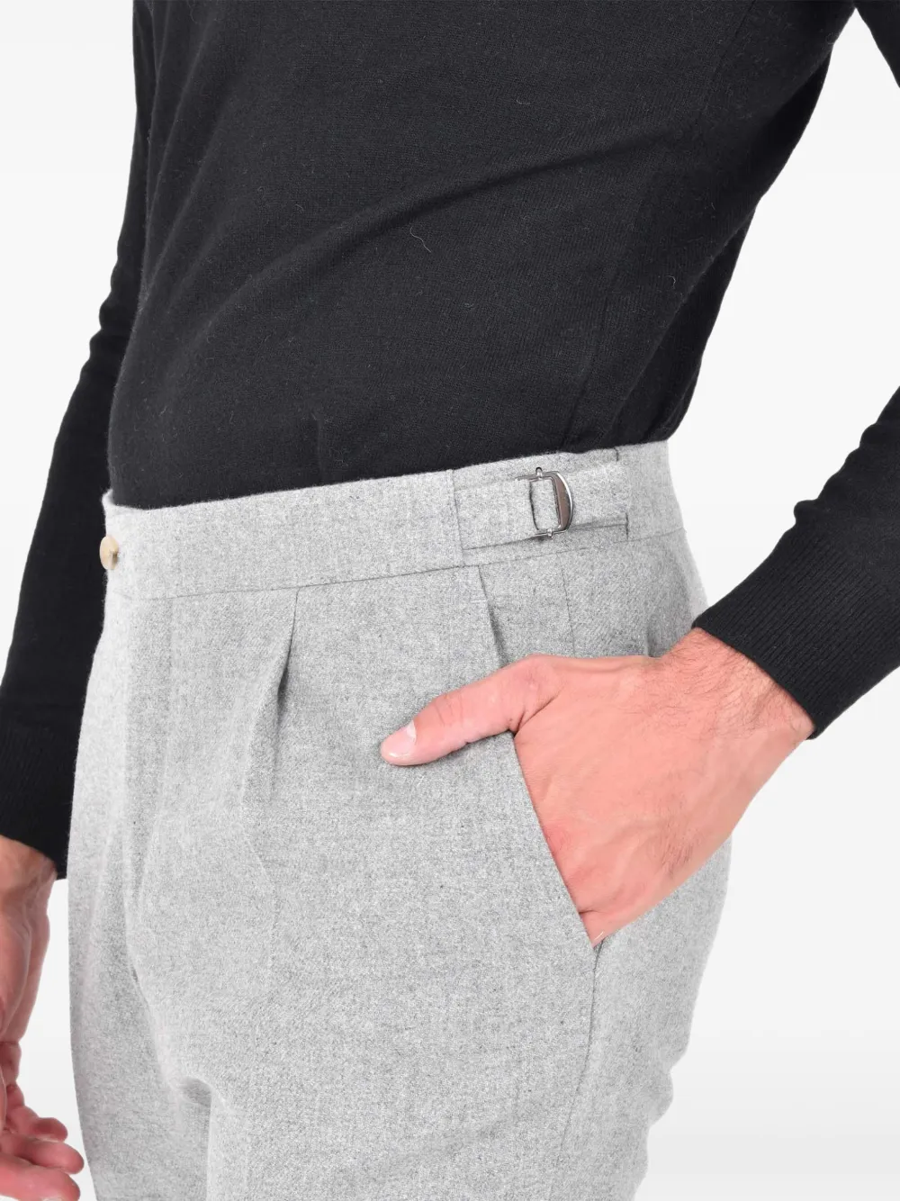  Franzese Collection Darted Tailored Trousers - Grey 