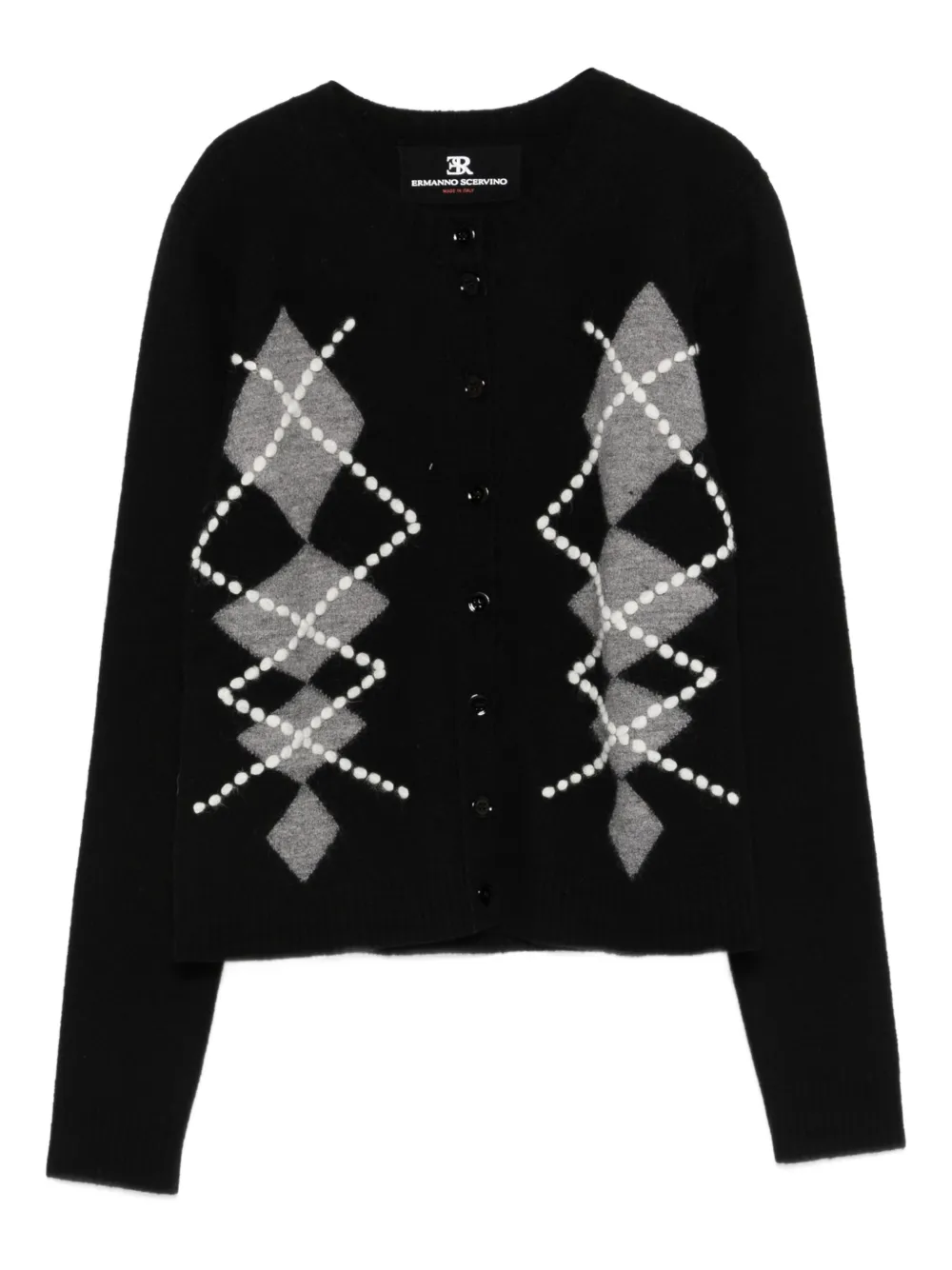 Ermanno Scervino Cardigan a rombi - Nero