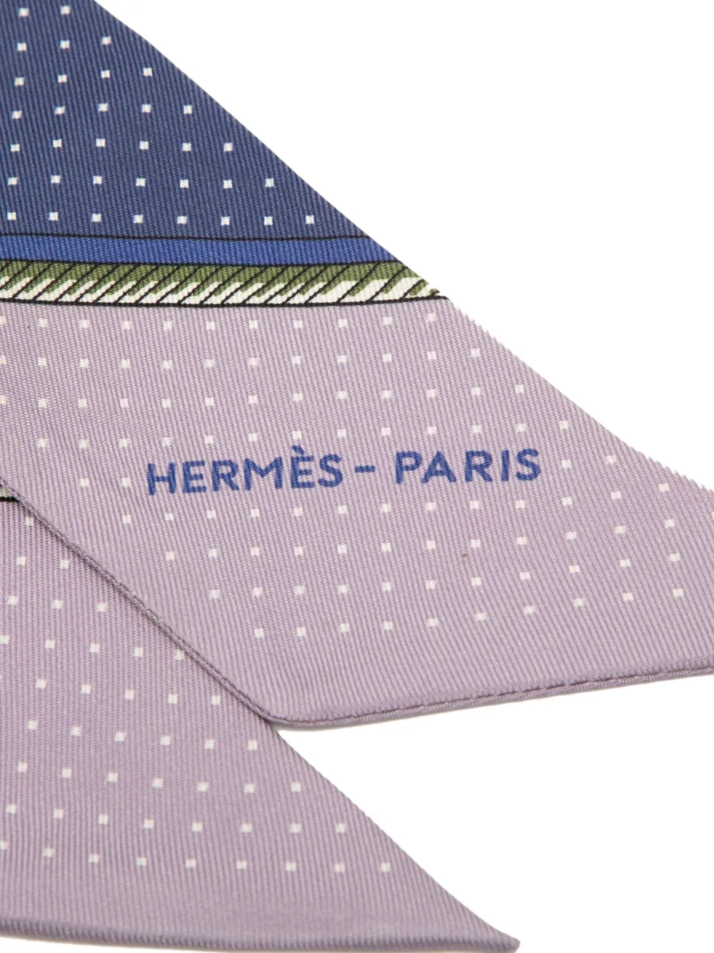 Hermès Pre-Owned mascada Twilly Les Voitures a Transformation de seda del siglo XX | Image 2