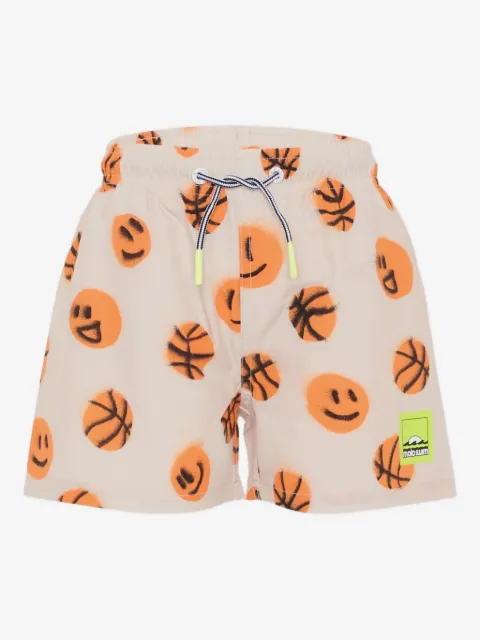 Molo smiley basketball-print swim shorts