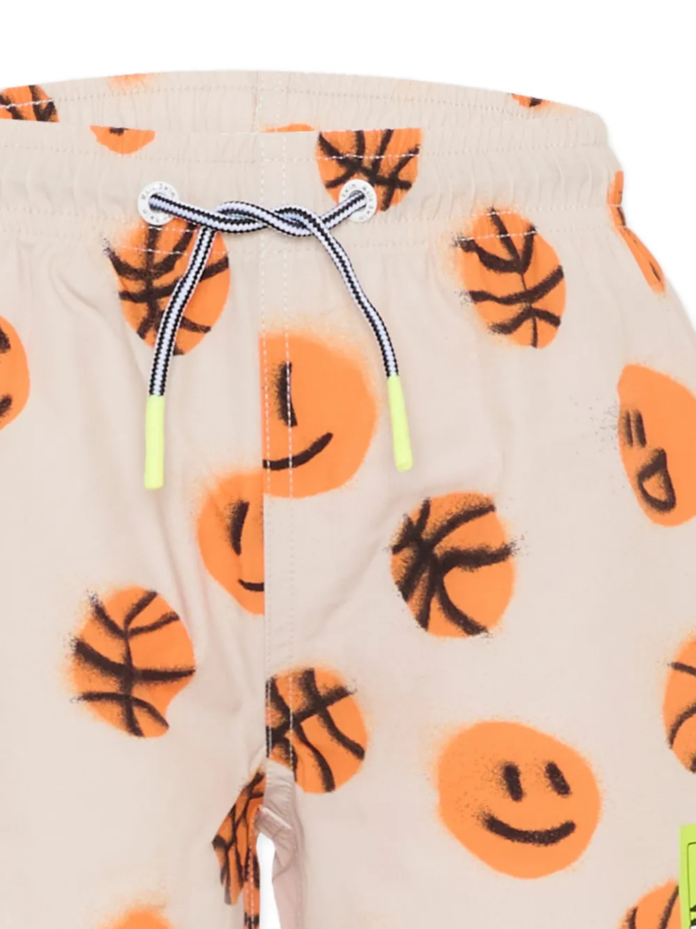 Molo Zwembroek met basketbalprint en smiley Beige