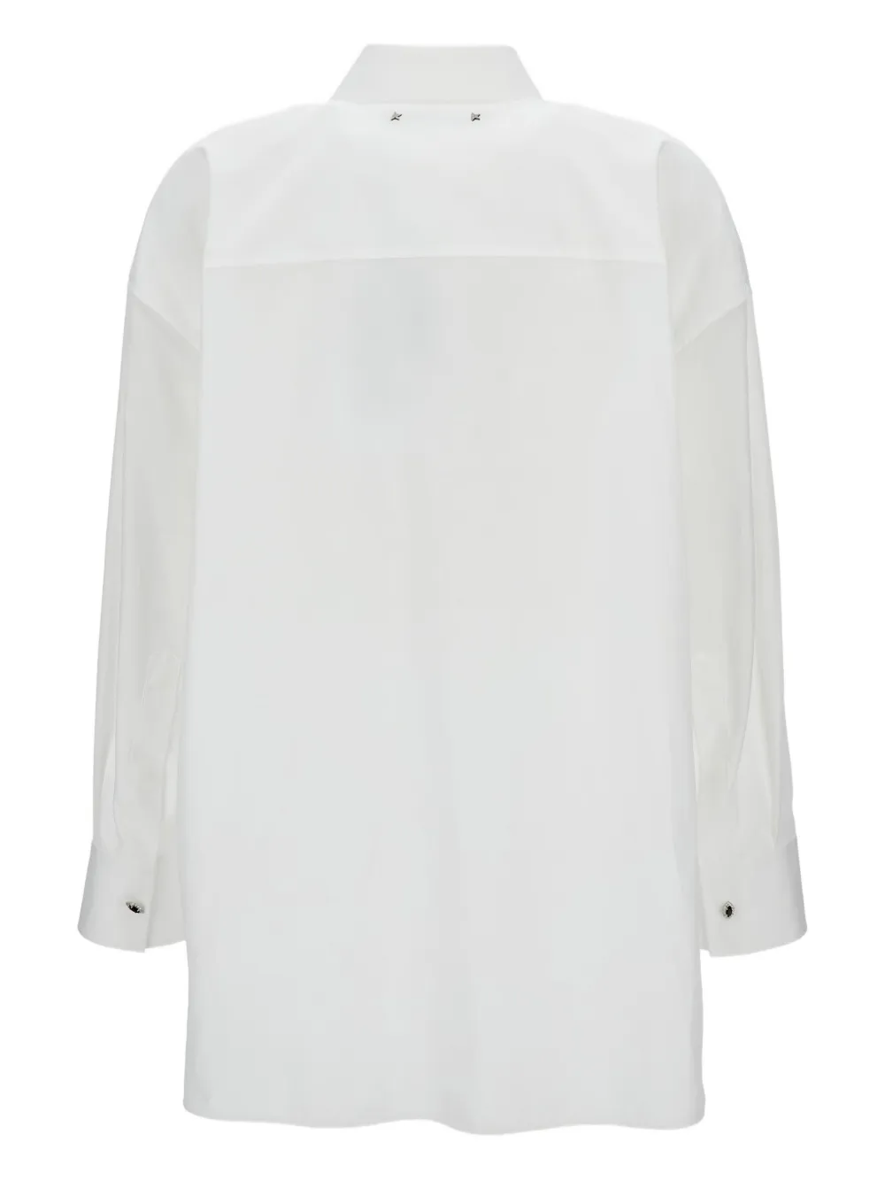 Golden Goose Popeline pleated jewel button shirt - Wit