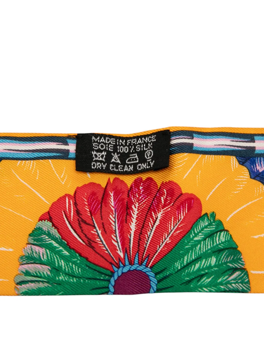 HERMES Pre-owned 1990-2015 Tree Of Song Silk Twilly Scarf Scarves In Purple