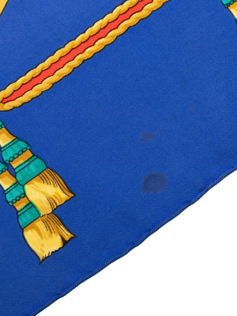 HERMES Pre-owned 2010-2025 Hommage A Charles Garnier Silk Scarf Scarves In Blue