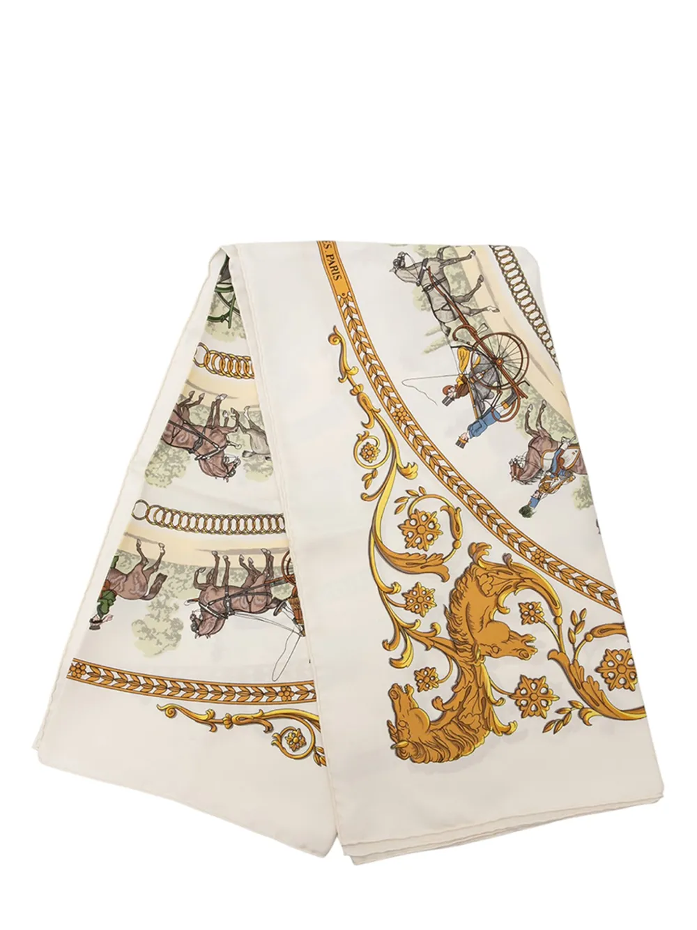 Hermès Pre-Owned 2000-2020 La Promenade De Longchamps Silk Scarf